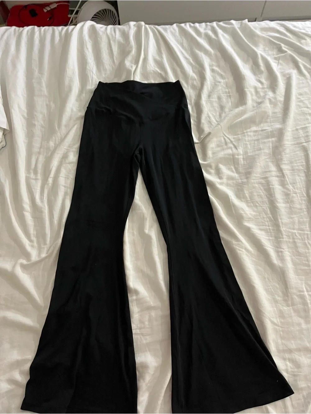 aerie Offline Black Flared Leggings with High Waist